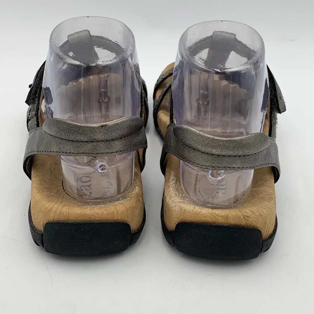 Taos Award Sandal Silver Pewter Leather Studded Women 7 Comfort Arch Support - Picture 5 of 11